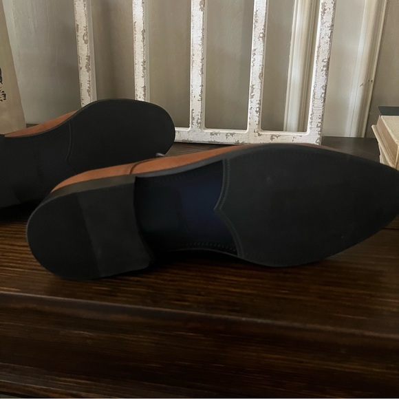 New Steven Madden men’s Fenyx Cognac dress shoes lace-up heel height 11 brown - Picture 6 of 15